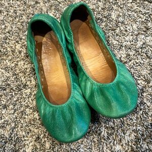Tieks green flats